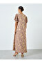 Women Floral Printed Short Sleeve Jalabiya - 5