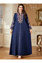 Women Sequin Patch Detail Embroidered Jalabiya - 2
