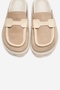 Vela Beige Suede Genuine Leather Women's Slippers - 2