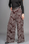 Women's Winter Coffee High Waist Lined Tulle Palazzo Trousers Elastic Wide Leg Stretchy Casual Daily Office Stylish 30342 - 2