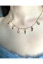 Fatma Ana Gold Steel Necklace with Hand and Moon Figures - 5