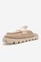 Vela Beige Suede Genuine Leather Women's Slippers - 4