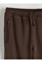 Brown Elastic Waist Boys Jogger Sweatpants - 2