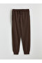 Brown Elastic Waist Boys Jogger Sweatpants