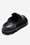 Vela Black Suede Genuine Leather Women's Slippers - 5