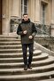 Men's Two-Color Fleece-Lined Hooded Coat - 4