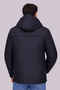 Men's Black Water and Windproof Check Hooded Shearling Winter Black Coat & Jacket & Parka - 7
