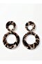 Leopard Patterned Hoop Shape Dangle Women's Earrings I Special Boxed - 2