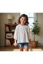Girl's Button Detailed Wrinkled Blouse