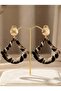 Leopard Patterned Geometric Dangle Women's Earrings I Special Boxed - 4