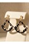 Leopard Patterned Geometric Dangle Women's Earrings I Special Boxed - 2