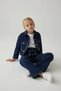 Girl's 3-Piece Denim Set with Floral Embroidered Jeans Jacket - 3