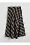 New season from güli̇s gi̇yi̇m black waist zipper plaid flared skirt - 5