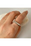 Premium Stone Rectangular Steel Ring