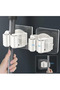 4 Pieces Adhesive Practical Mop & Cleaning Brush Holder |   Wall Mounted Broom & Mop Holder - 4