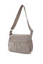 Water Resistant Crinkle Fabric Multi-Pocket Crossbody Women's Shoulder Bag - 7