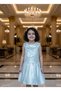 Silver Girl's Special Occasion Dress with Glitter Bolero - 5