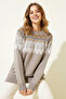 Jacquard Knitwear R4509 Milky Brown - 3