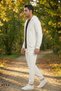 Men's Hooded Jacket with Drawstrings and Elastic Joggers 100% Cotton Combed Cotton Tracksuit Set - 2