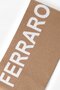 Camel/Ecru Cashmere Blend Soft Textured Women's Knitwear Scarf - 4