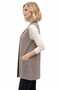 Women's Mink Patterned Knitted Mother's Vest with Pockets - 2