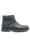 100% Genuine Leather Winter Men's Boots with Fur Inside Black - 7