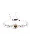 Original Licensed Fb Logo Thin Hematite Natural Stone Bracelet Gift with Wooden Box - 2