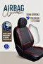 Fiat Egea Hb Compatible Leather Detailed Auto Seat Cover Front/Rear Set Elix Model Black Red - 2