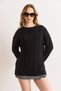 Women's Black Hair Braided Knitwear Sweater Kzk-19001130 - 5