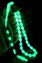 System tasseled 7x11mm green phosphorescent cat's eye powder amber prayer beads
