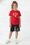 3-Piece Crew Neck Capri Different Printed Summer Girls' 6-Piece Bottom Top Set - 3
