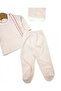 100% Cotton Newborn 3-Piece Bodysuit Set with Gloves and Hat - 5