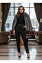 Belted Women's Skinny Leg Fabric Trousers