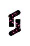 Black Flamingo Patterned Cotton Unisex Socks (Suitable for Size 36-44) - 2