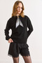 Women's Black Scarf Detailed Soft Textured Knit Sweater Kzk-19001132 - 5