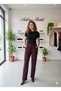 Women's Buuble Fabric Wide Leg Loose Sweatpants Trousers
