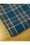 Woven Medium Thick Plaid in Petrol Green and Grey Colors Width: 150 cm
