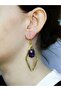Natural Stone Amethyst Natural Stone Women's Earrings Euku34Amt - 2