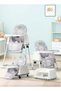 Convertible Baby high chair with tray, wheels, safety belt, adjustable height & footrest for kids