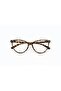 Lunè Leopard Cat Eye Blue Light Protection Blue Block Glasses with Metal Accessories (Medium - Large Size) - 2