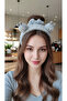 Gray Plush Figured Hair and Makeup Bandana – Cute and Comfortable Model with Various Figures - 4