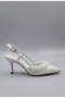 Pearl Open Back 7cm Wedding Dress Wedding Evening Dress Shoes Feli̇syabuti̇k - 5