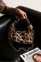 Shine Series Leopard Pattern Knot Detailed Baguette Chain Strap Evening Dress-Casual Hand and Shoulder Bag - 2