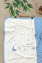 Baby Boy Double Layer 100% Cotton Natural Combed Cotton Blanket Stl7156 - 6