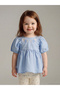 Blue Floral Baby Girl Blouse and Leggings - 2