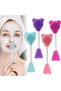 Skin Care Brush and Mask Spatula Silicone Facial Cleansing Mask Applying Cream Exfoliating Application - 4