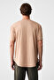Mono Men's Organic Cotton Crew Neck Short Sleeve Regular Fit Salmon T-Shirt - 6