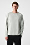 Gravs Men's 100% Cotton Soft Fabric Round Neck Long Sleeve Gray T-Shirt