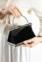 PEARLY Black Shoe and Bag Matching Platform 11cm Heeled Pearl-Strap Evening Shoe and Bag Set - 5