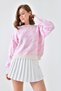 Women's Crew Neck Love Text Detailed Knitwear Sweater 10517 - 6